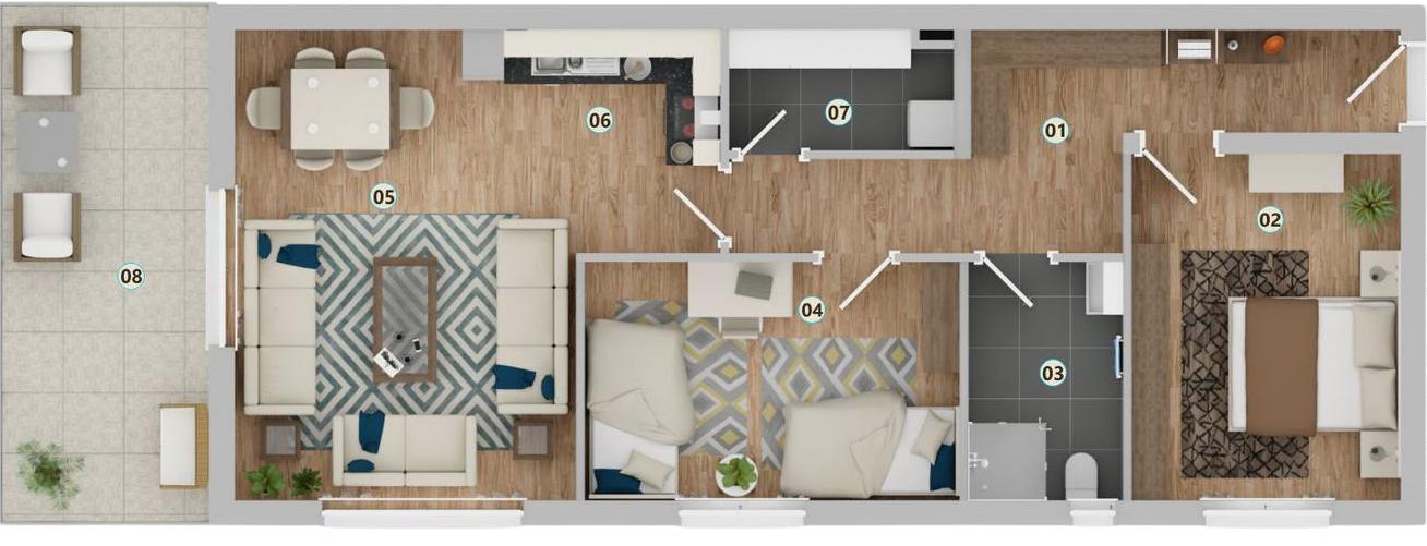 Grundriss Wohnung 4